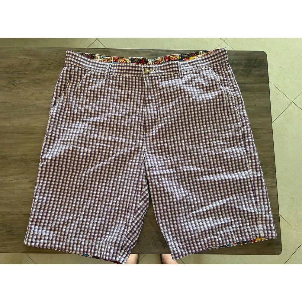 Robert Graham Shorts Mens Size 38 Classic Fit Gingham Chino 11” Inseam